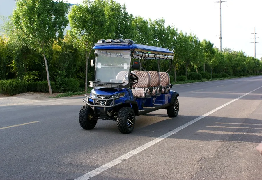 Benny 6 seat electric golf cart side view
