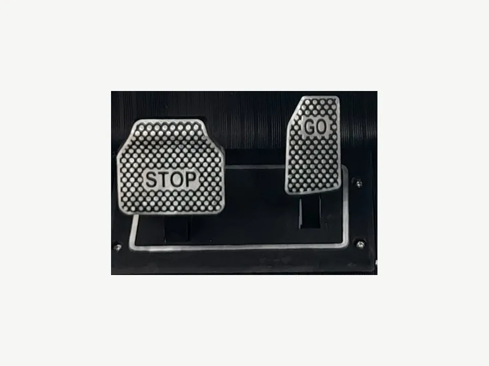 Benny golf cart integrated pedal detail